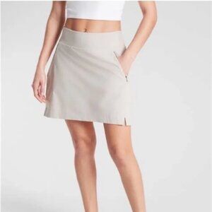 ATHLETA Soho Skort Light Stone Beige Sz 4 Athletic Skirt Active Golf